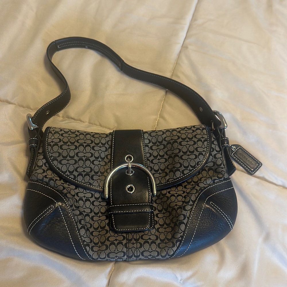 Vintage Coach Small Soho Black Handbag